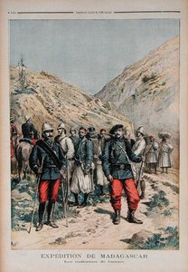 1895年4月21日、ルプティジャーナルからのマダガスカルの軍事遠征 作： French School